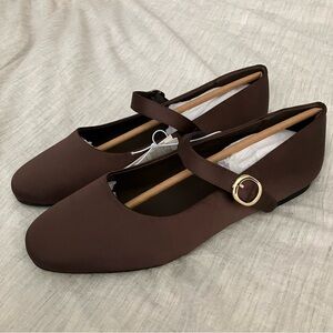 Gap Satin Ballet Flats Size 7 Brown NWT